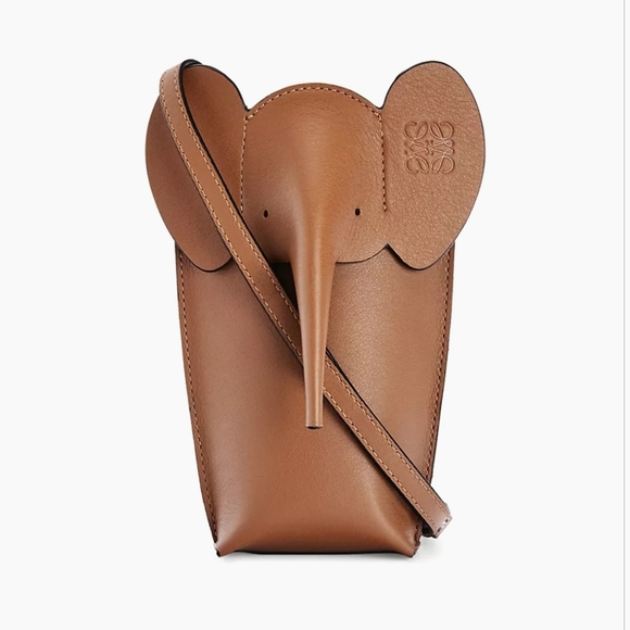 NWT LOEWE Elephant Leather Pocket Pouch-On-Strap - Picture 3 of 9